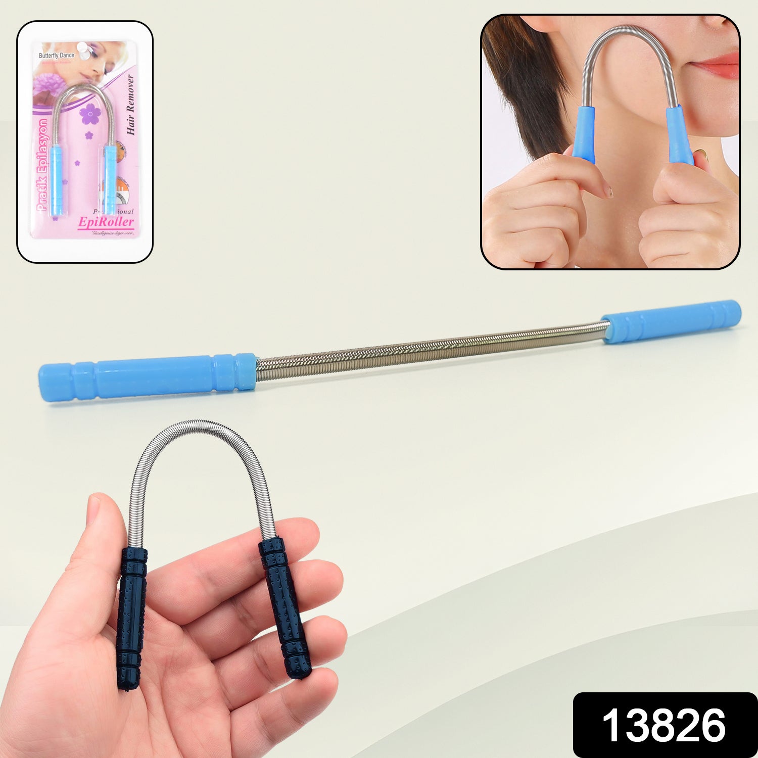 Facial Hair Remover Set Spring Epilator Hair Removal Springs Eyebrow Razors (1 Pc) Facial Hair Remover Set Spring Epilator Hair Removal Springs Eyebrow Razors (1 Pc)